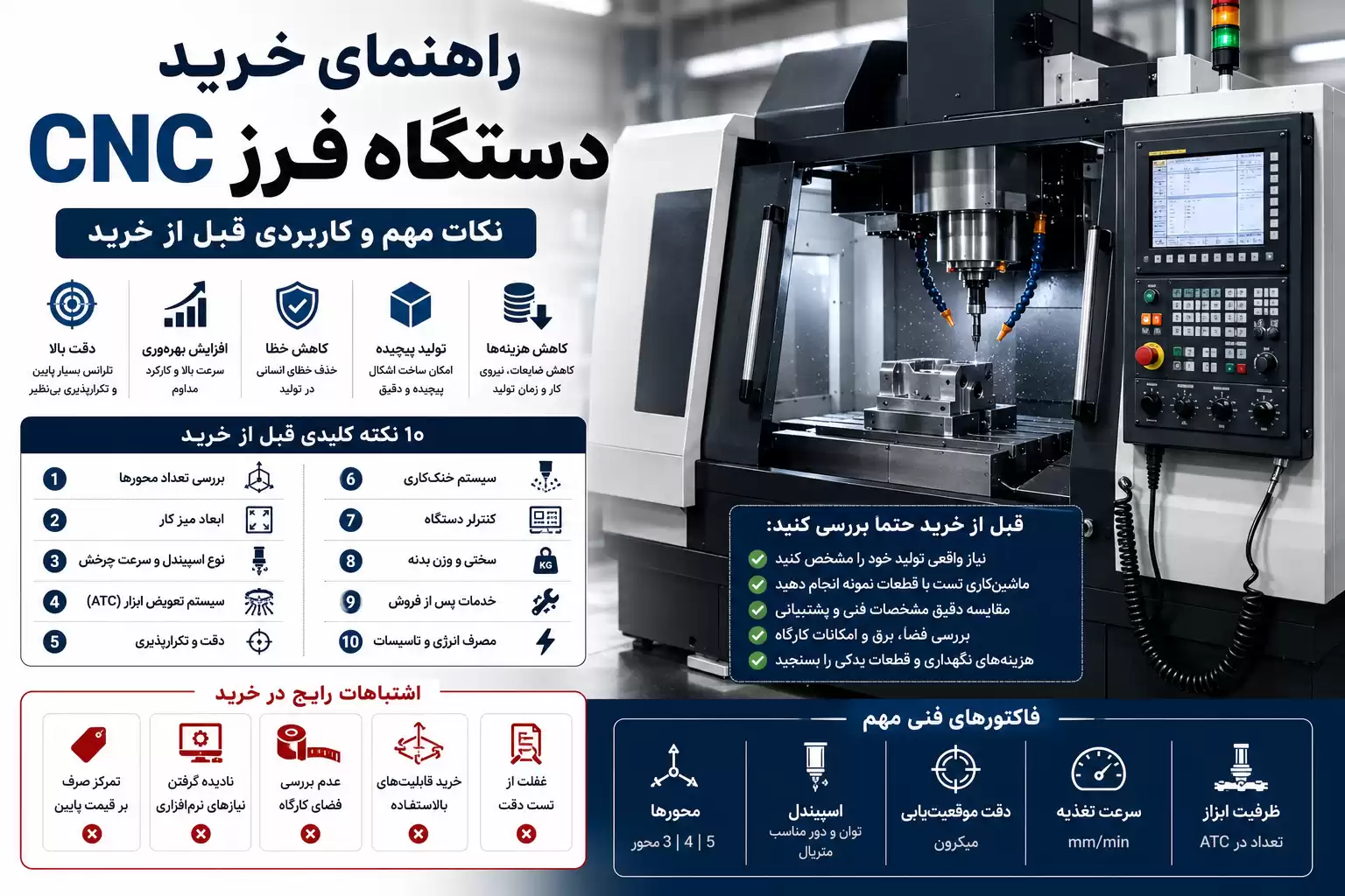 راهنمای خرید دستگاه فرز CNC
