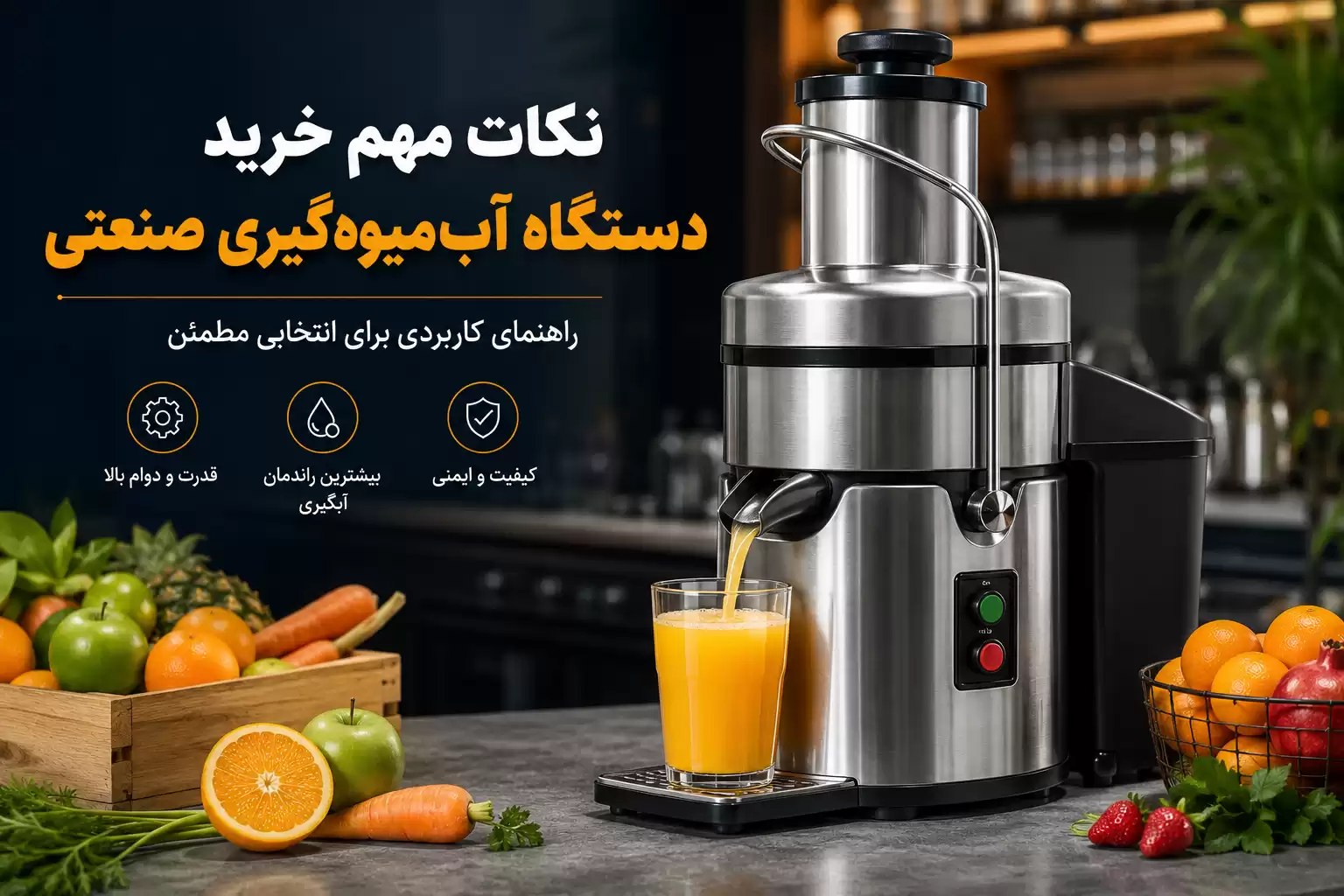 نکات مهم خرید دستگاه آب‌میوه‌گیری صنعتی