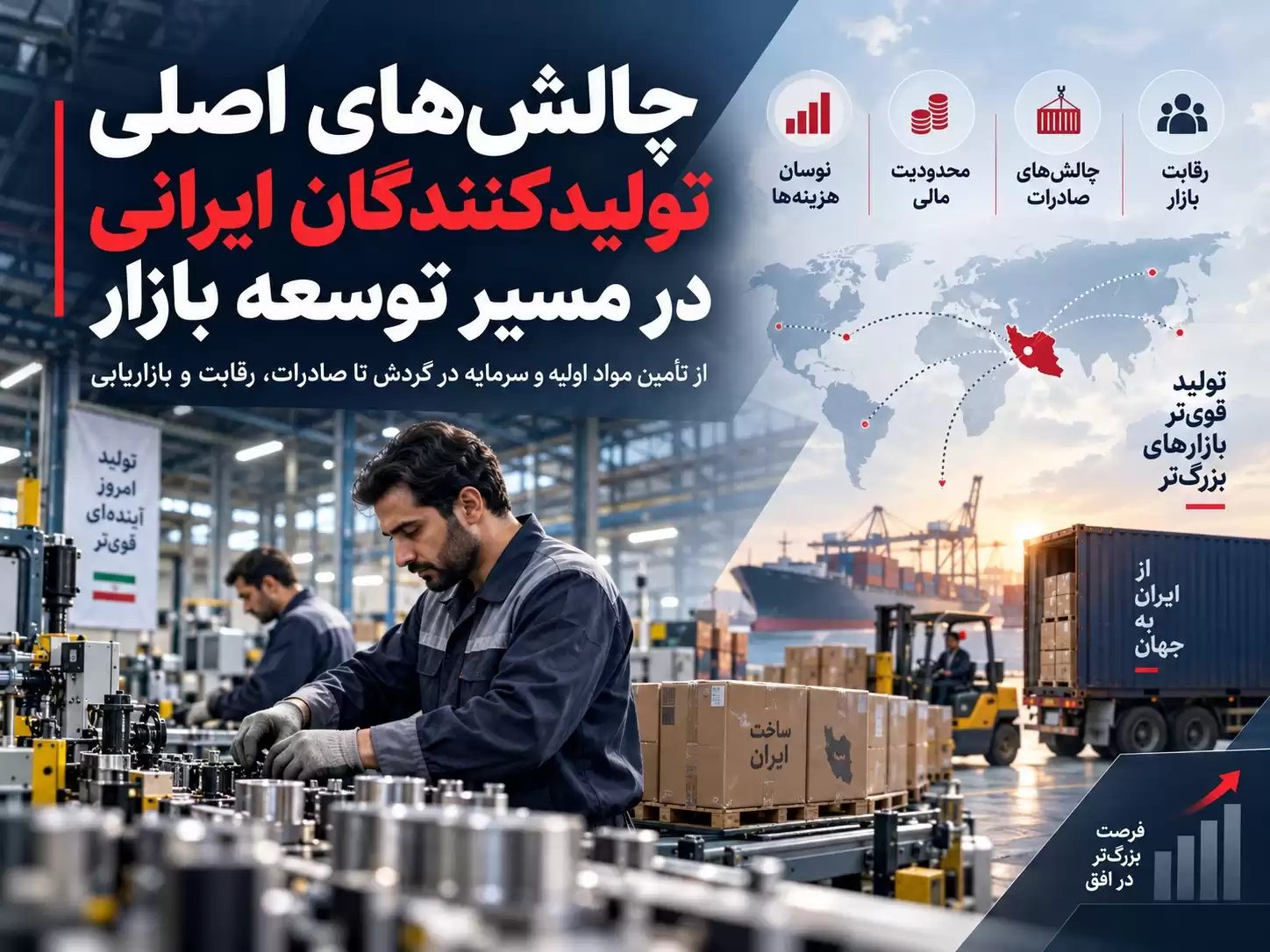 چالش‌های اصلی تولیدکنندگان ایرانی در مسیر توسعه بازار