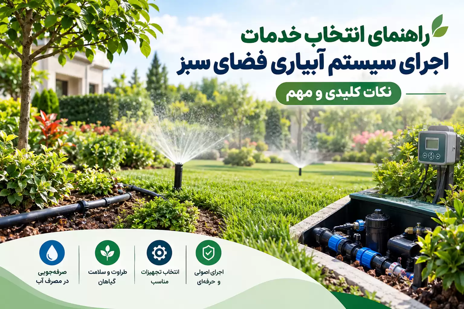 خدمات اجرای سیستم آبیاری فضای سبز
