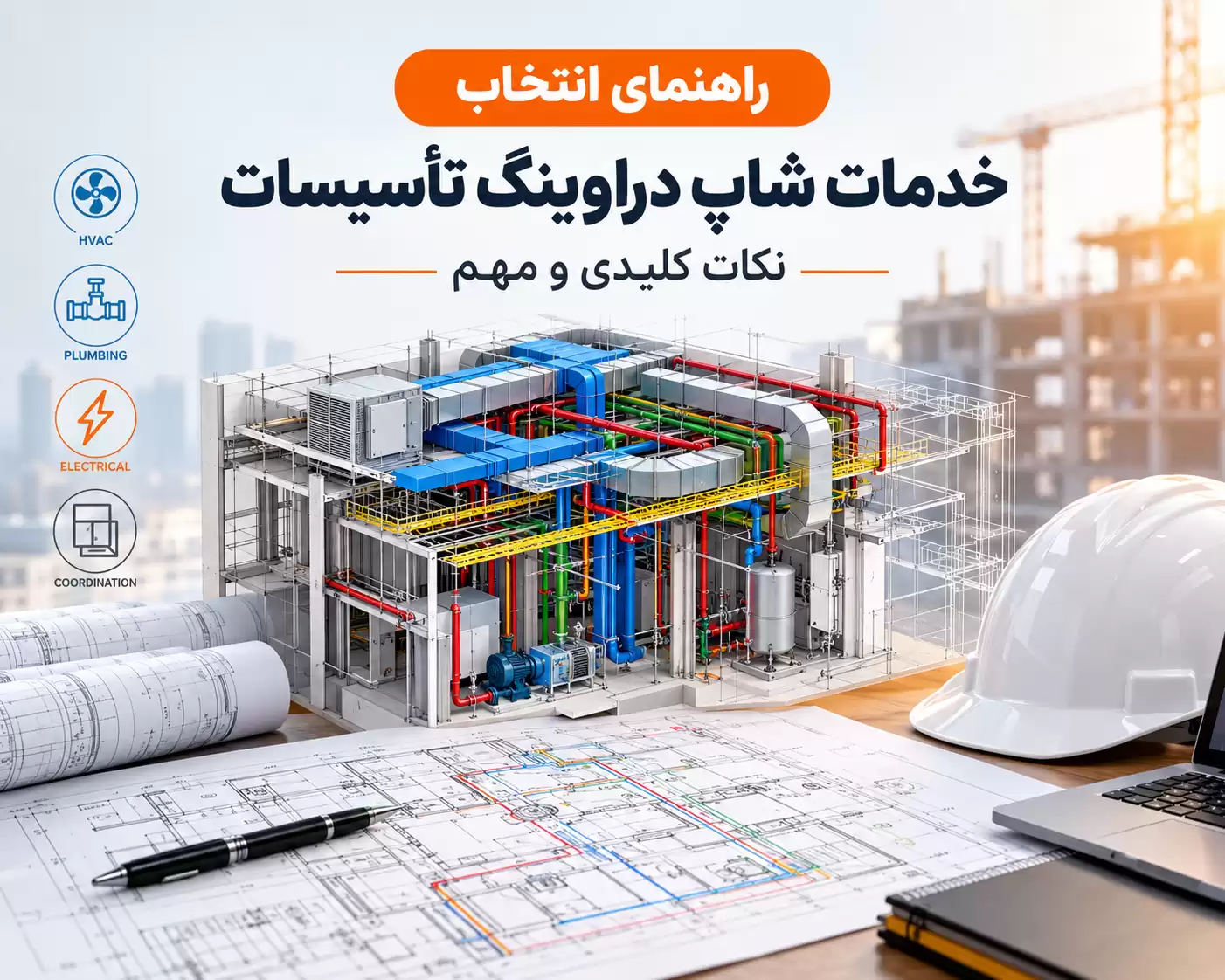 خدمات شاپ دراوینگ تأسیسات