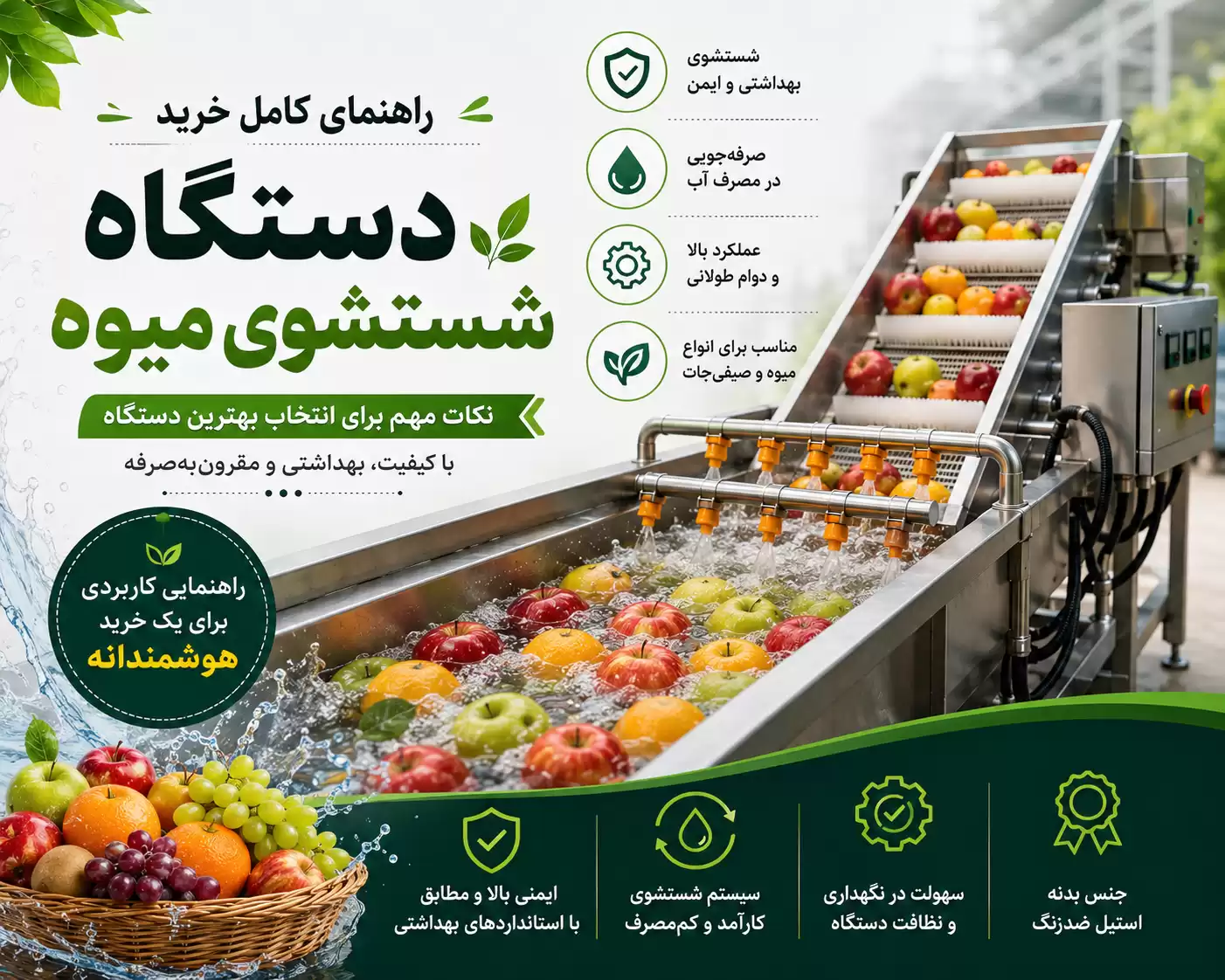 نکات مهم برای خرید دستگاه شستشوی میوه