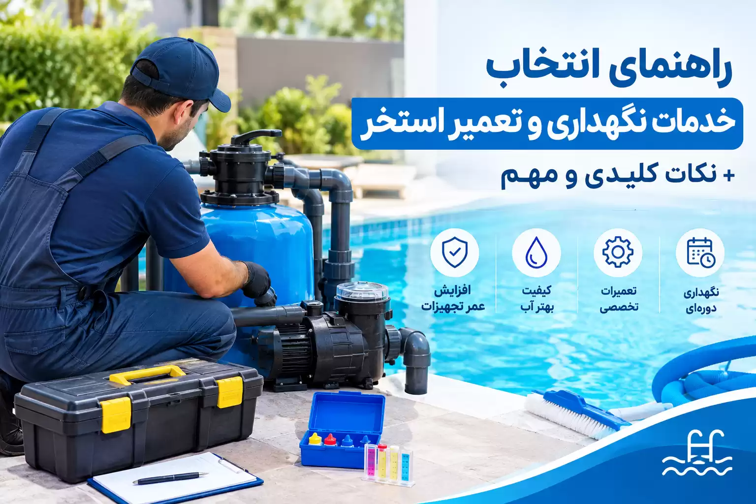خدمات نگهداری و تعمیر استخر