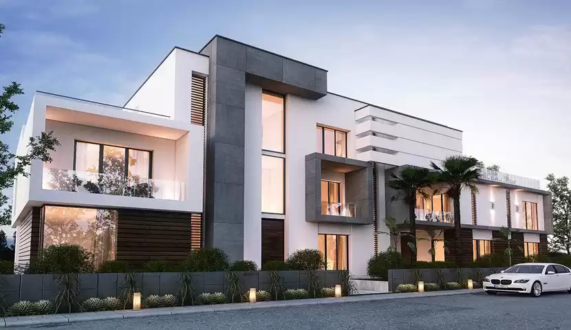 نورپردازی نمای مدرن تجاری