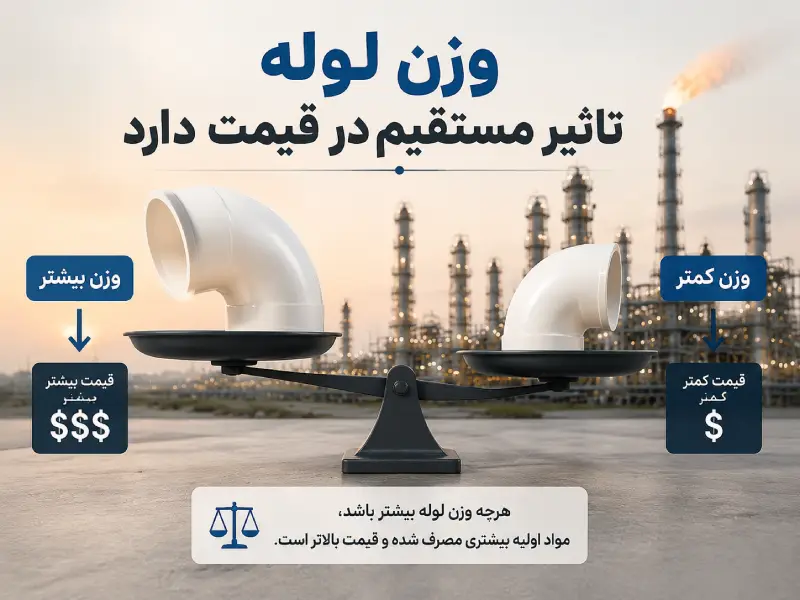 تاثیر وزن هر شاخه لوله برق خم سرد در قیمت و هزینه