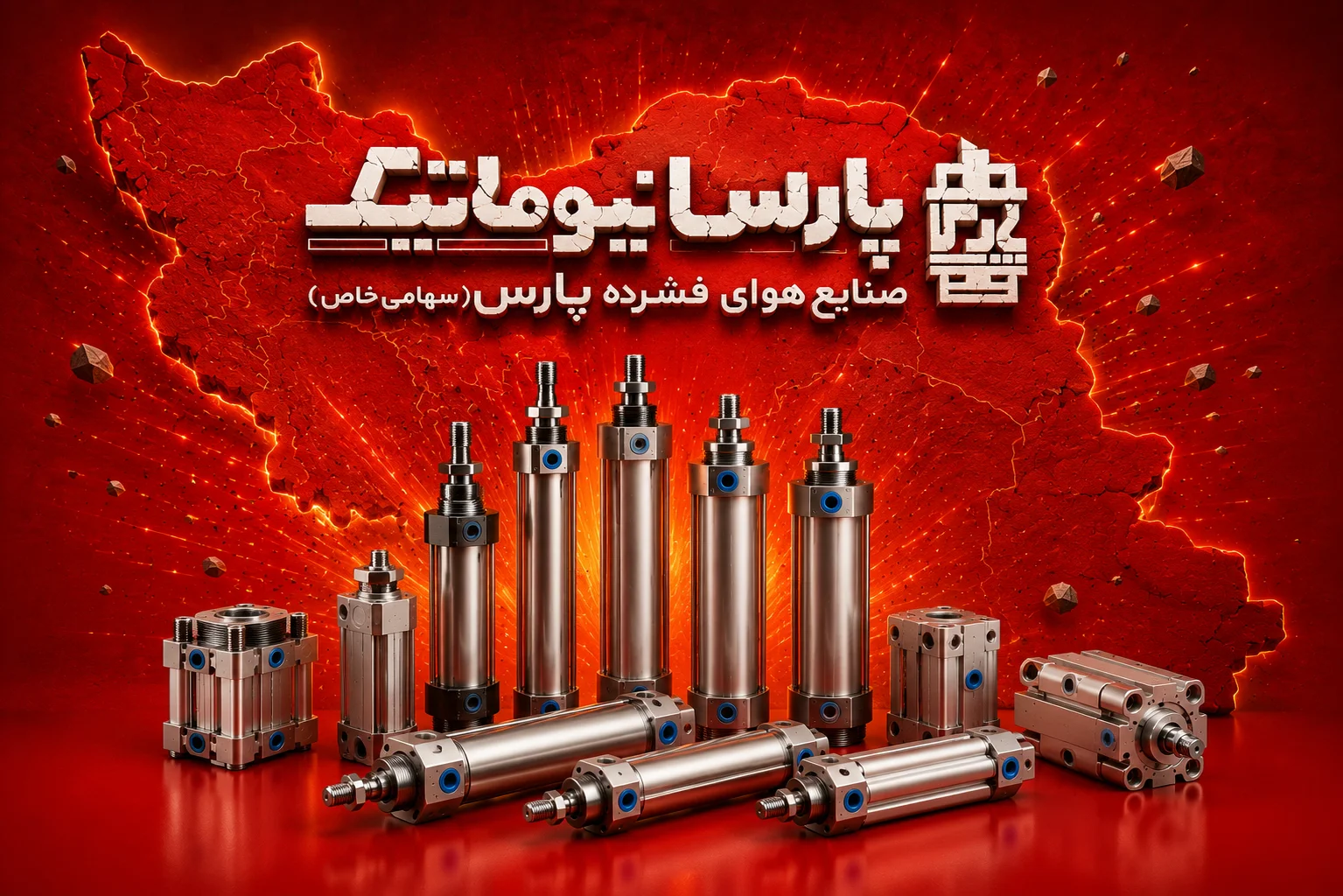 سیلندر پارس پنوماتیک ساخت ایران با کیفیت متوسط تا بالا