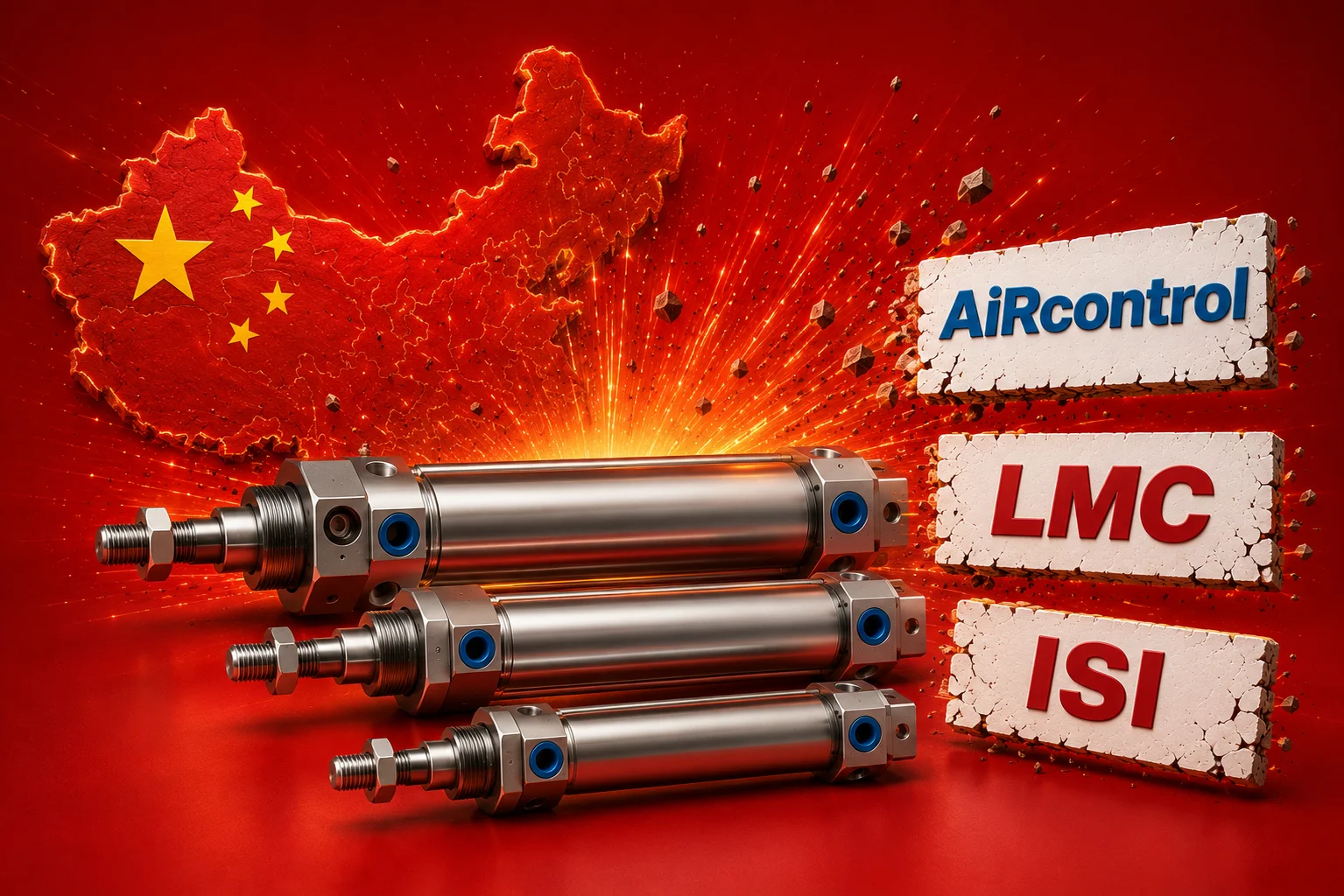 برندهای چینی پنوماتیک شامل ISI، LMC و Air Control