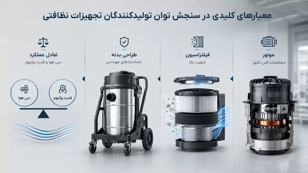معیارهای کلیدی در سنجش توان تولیدکنندگان تجهیزات نظافتی