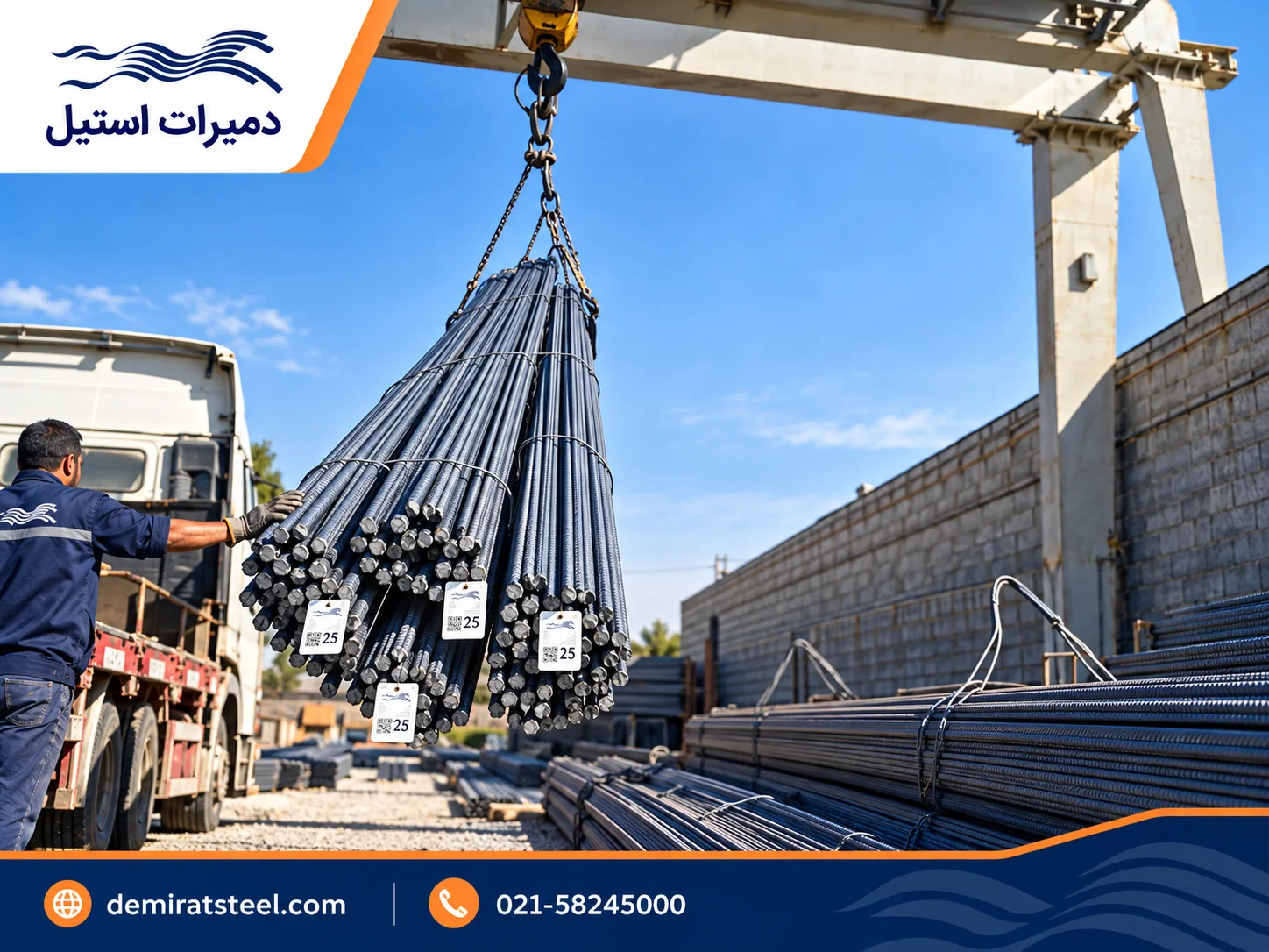خرید میلگرد آجدار از دمیرات استیل