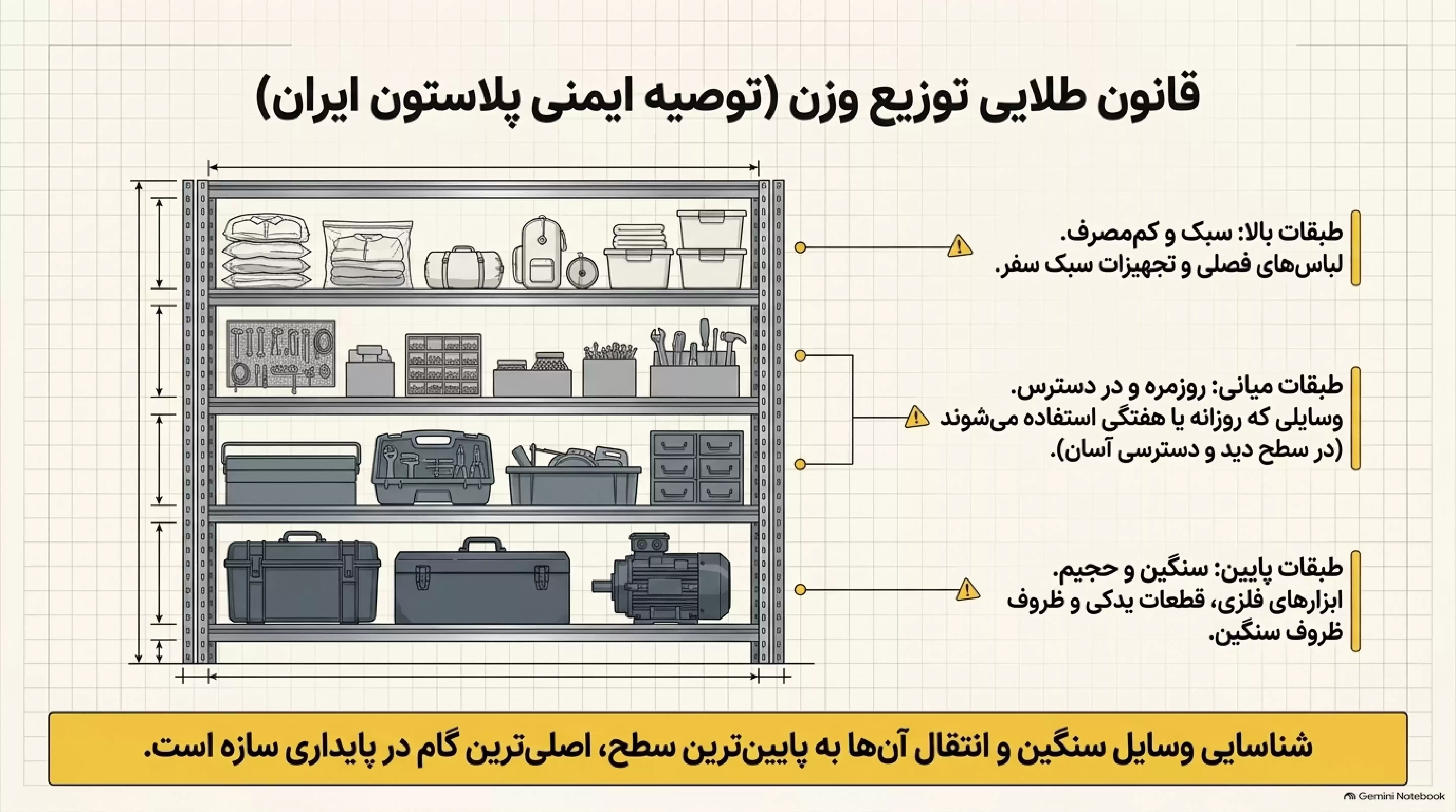 اصول چیدمان و دسته‌بندی وسایل