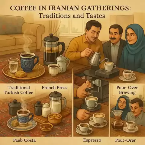 قهوه در مهمانی‌های ایرانی؛ آداب و سلیقه‌ها