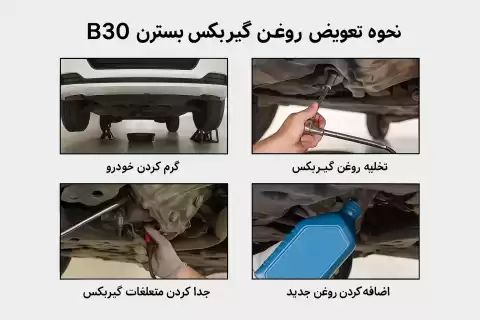 نحوه تعویض روغن گیربکس بسترن B30 | راهنمای کامل، کاربردی و مطمئن